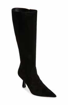 Stuart Weitzman Stuart Supersculpt Pointy Toe Knee High Boot 75