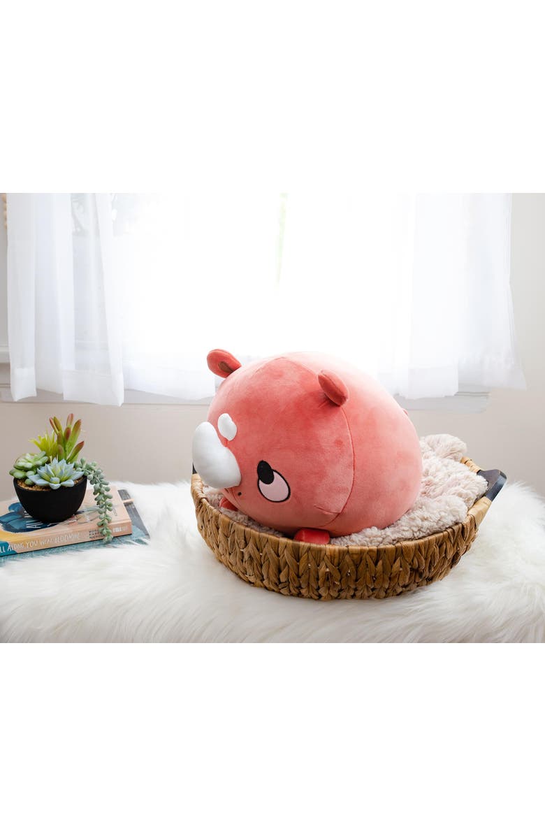 Toynk MochiOshis Rhino 12-Inch Character Plush Toy | Raiju Ookioshi, Alternate, color, Brown