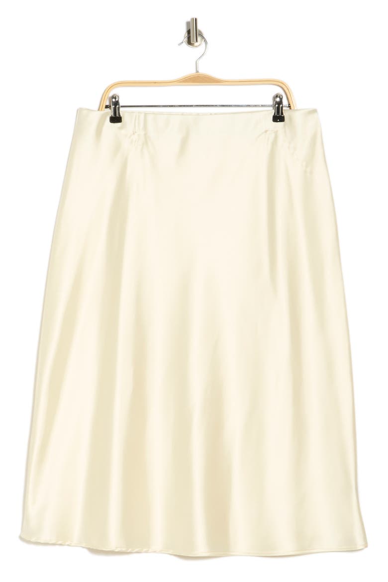 Satin Midi Skirt, Alternate, color, LIGHT BUTTER