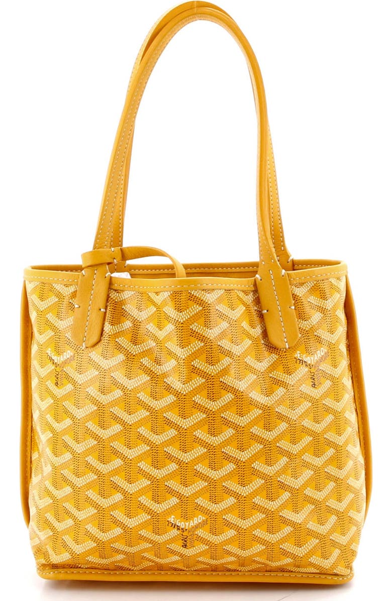 Pre-Owned Goyard Anjou Reversible Tote Coated Canvas Mini, Alternate, color, Yellow