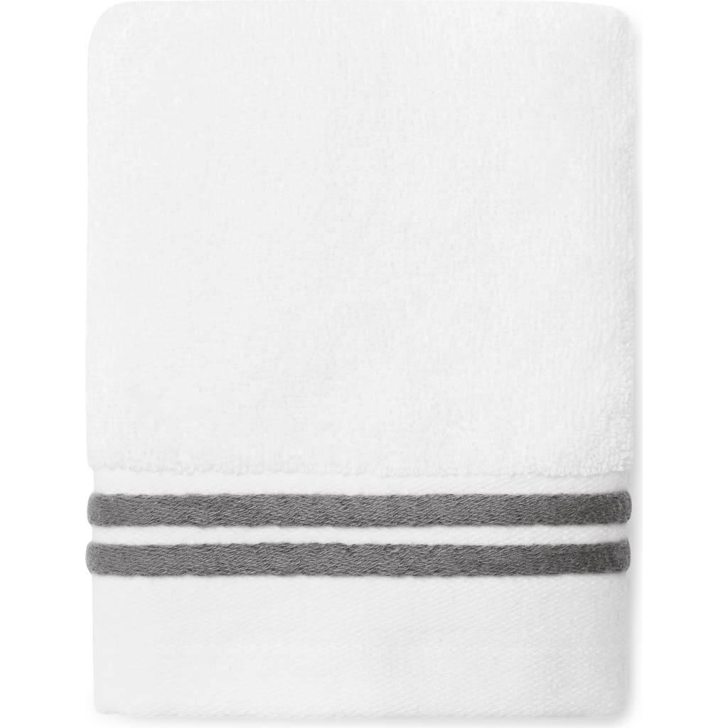 Sferra Aura Nuova Wash Cloth In White/charcoal