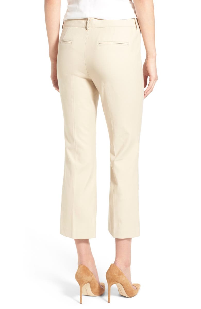 Olivia Palermo + Chelsea28 Ankle Flare Twill Pants, Alternate, color, 