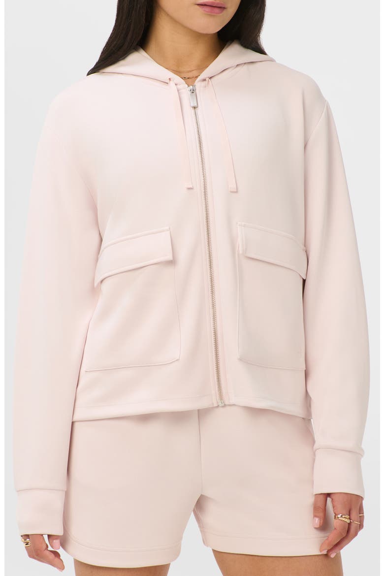 Sand Wash Cloudweight Full Zip Hoodie, Main, color, SUNDUST PINK