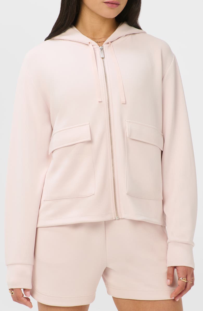Sweaty Betty Sand Wash Cloudweight Full Zip Hoodie, Main, color, Sundust Pink