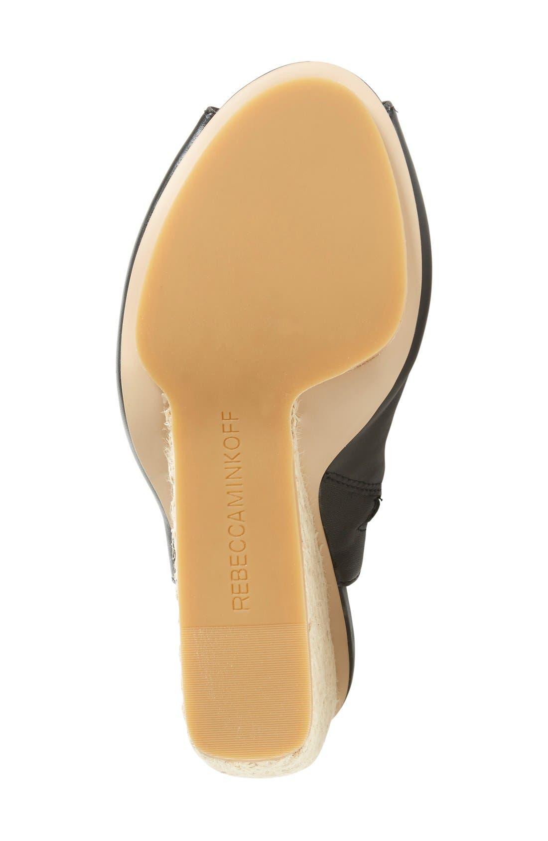 Rebecca Minkoff 'Elle' Lace-Up Espadrille Wedge Sandal, Alternate, color, 