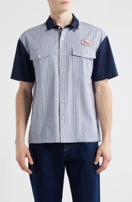 Brixton Builders Olson Stripe Button-Up Shirt