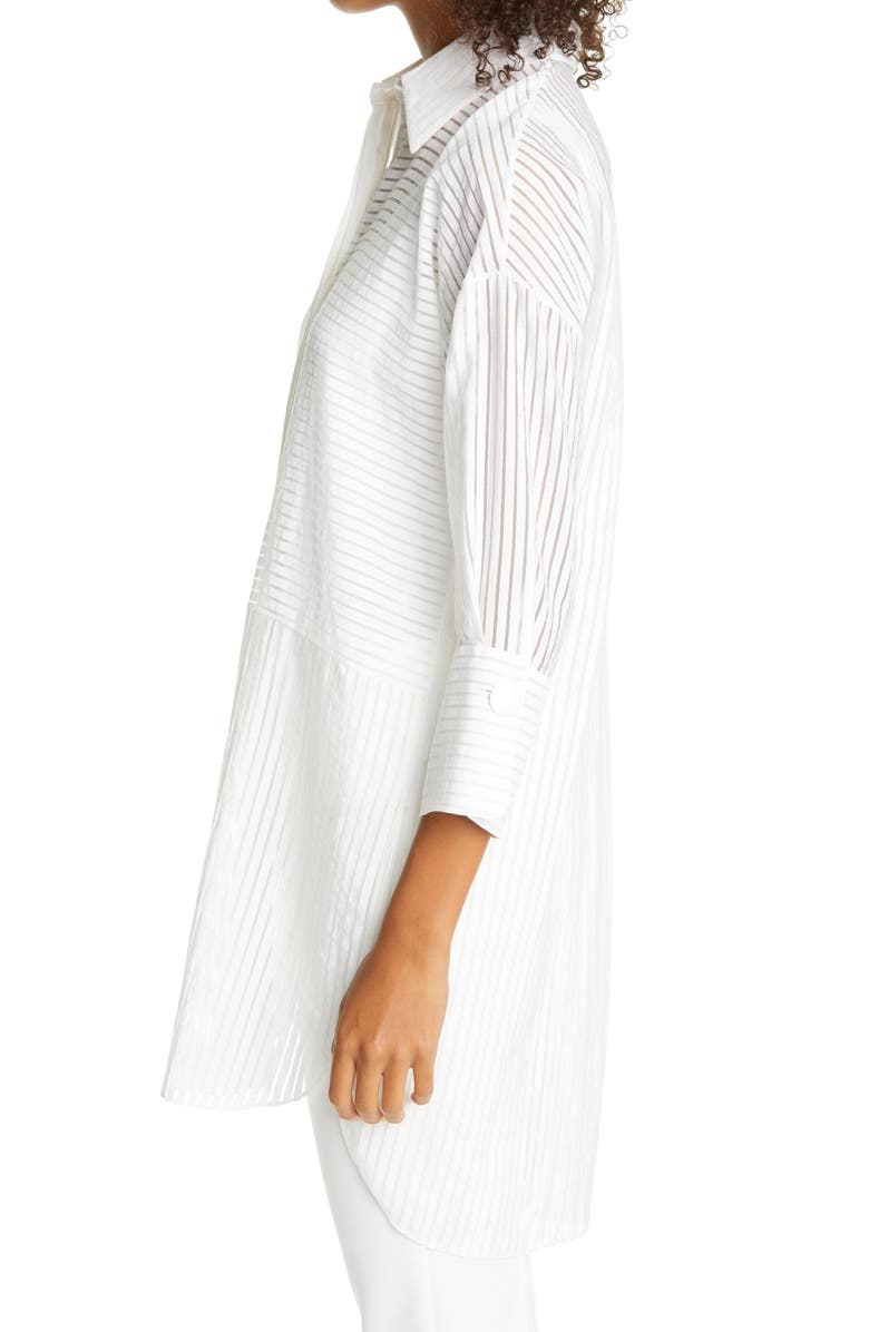 Akris punto Partwork Stripe Tunic Blouse, Alternate, color, 