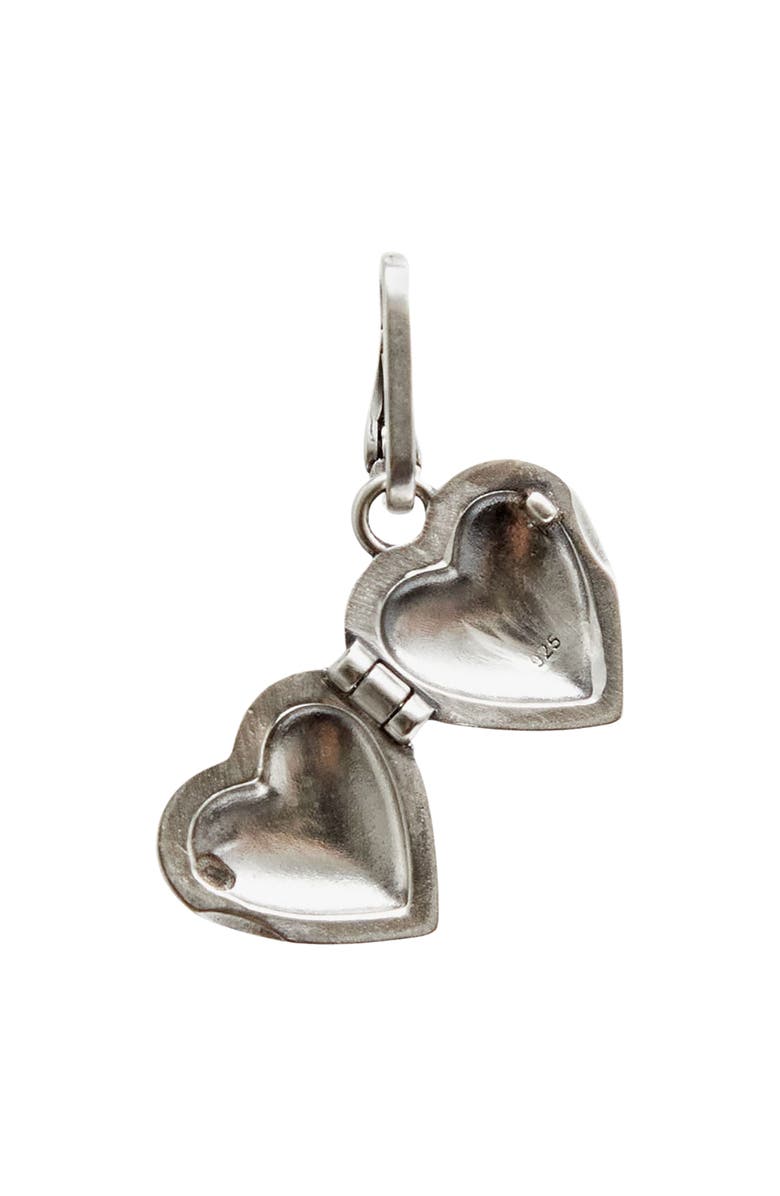 Clare V. Charmant Heart Locket, Alternate, color, Silver