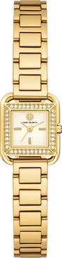 Tory Burch The Small Kira Crystal Bezel Bracelet Watch, 18mm x 18mm