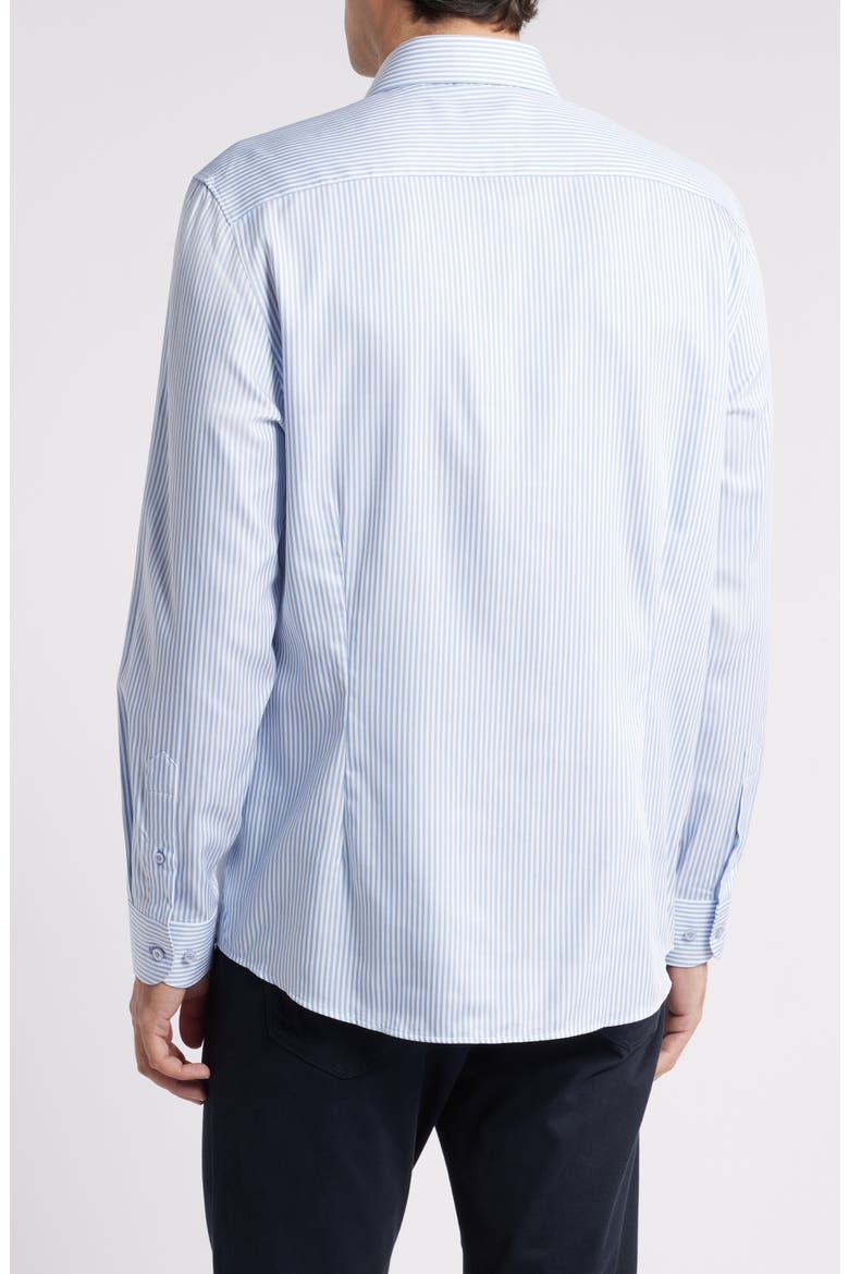 Stripe Button-Up Shirt, Alternate, color, LAGUNA BLUE