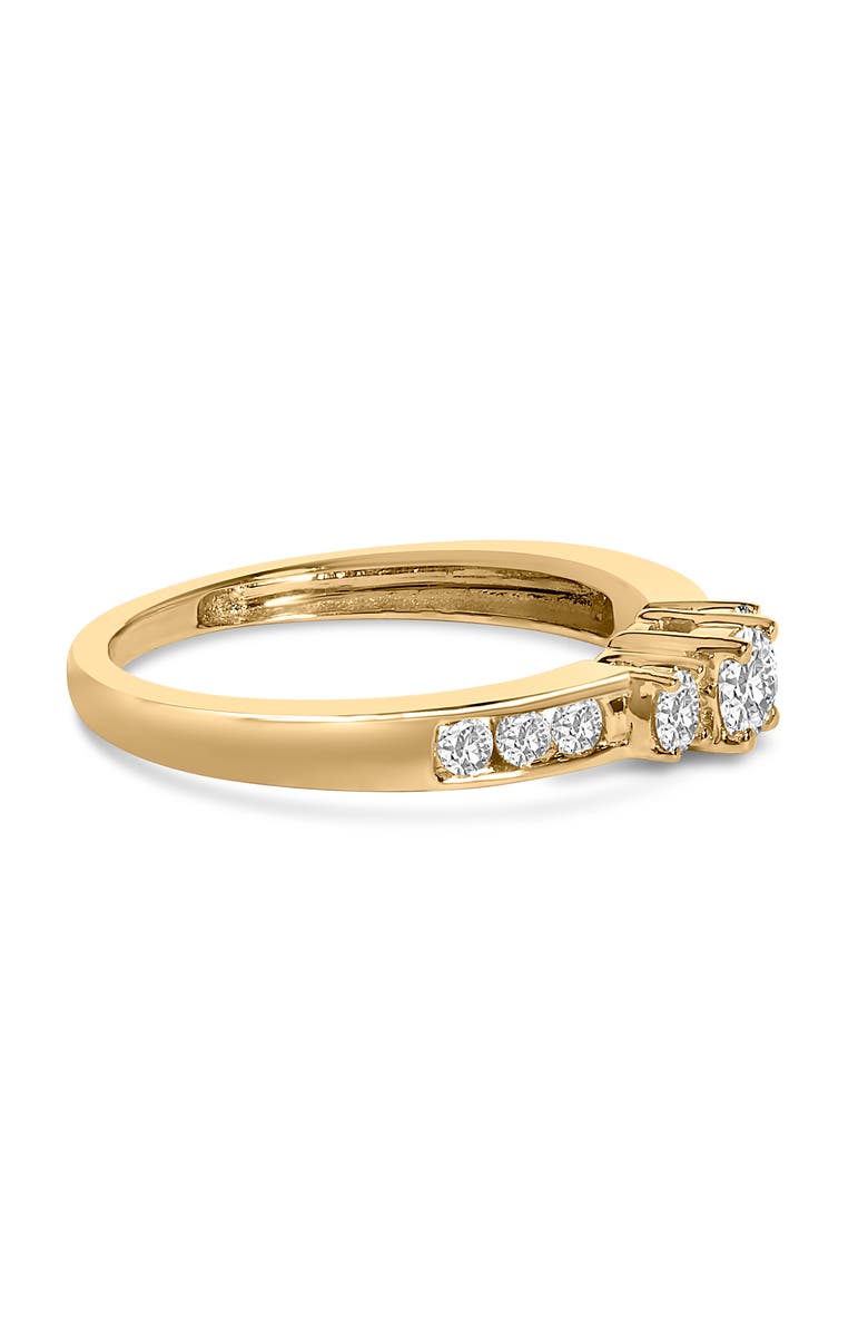 Haus of Brilliance 10K Gold 1/2 Cttw Diamond Three Stone Ring, Alternate, color, Yellow Gold