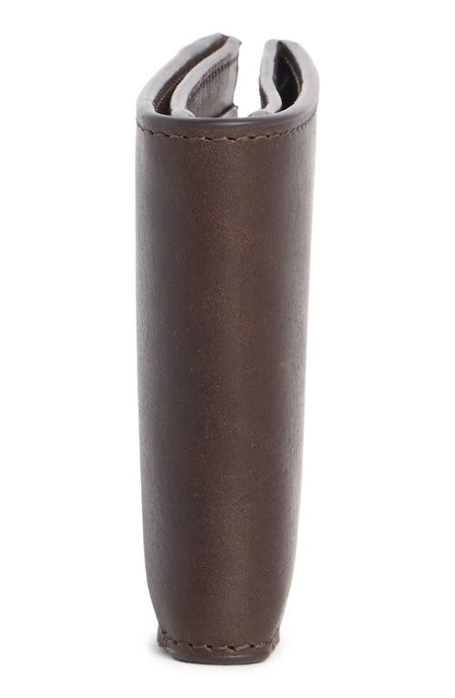 Johnston & Murphy Waxy Leather Billfold Wallet In Brown