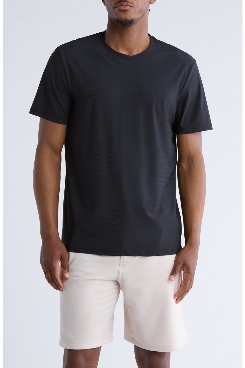Four-Way Stretch Flex Track T-Shirt, Main, color, BLACK