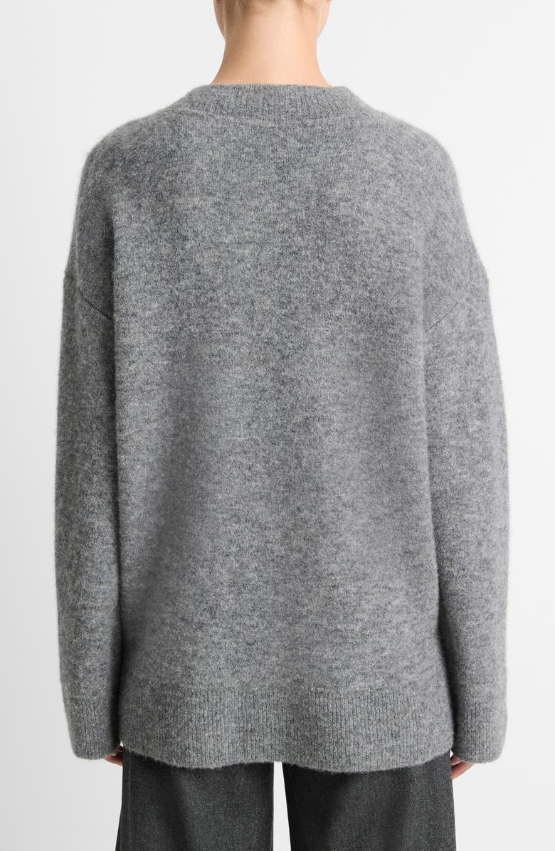 Vince Textured Soft Sculpt Oversize Tunic Sweater, Alternate, color, Medium Heather Grey