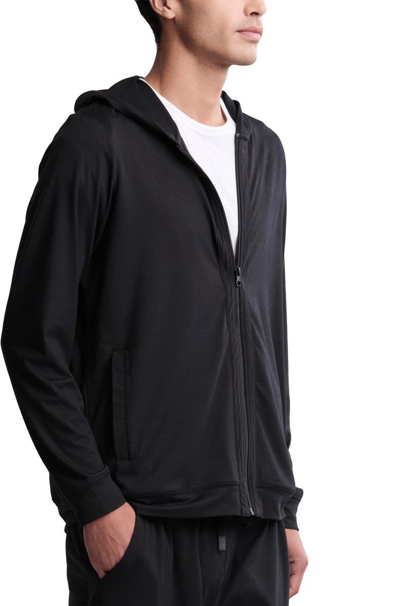 Barefoot Dreams<sup>®</sup> Malibu Collection<sup>®</sup> Butterchic Zip Hoodie, Alternate, color, Black