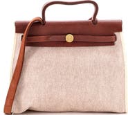 Pre-Owned Hermes Herbag Toile and Leather PM