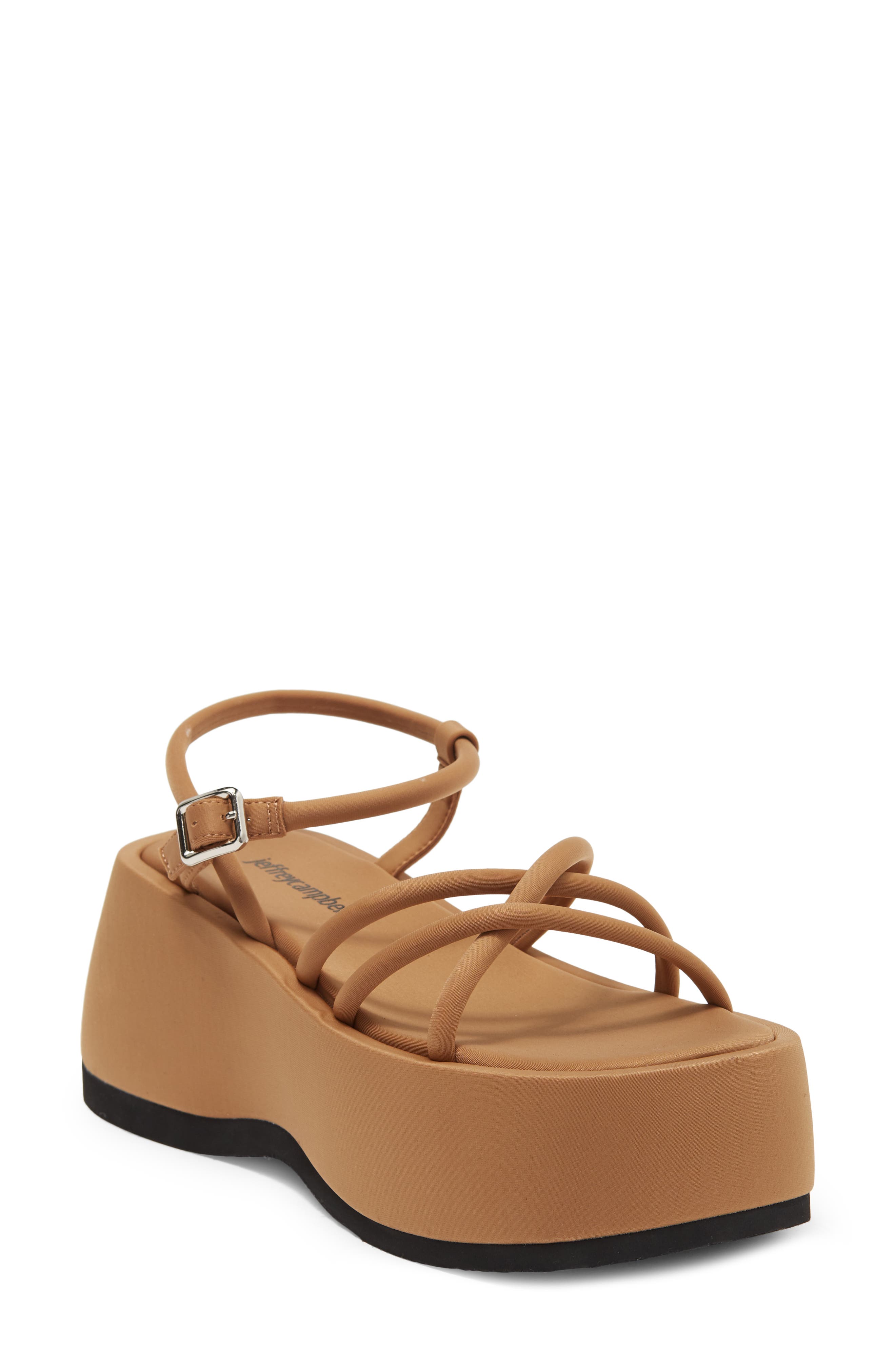 Glow-Up Platform Wedge Sandal, Main, color, DARK NATURAL NEOPRENE
