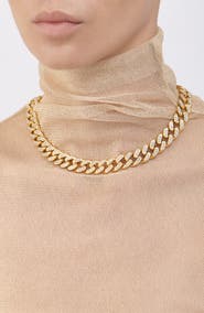 Adornia Pavé CZ Curb Chain Necklace