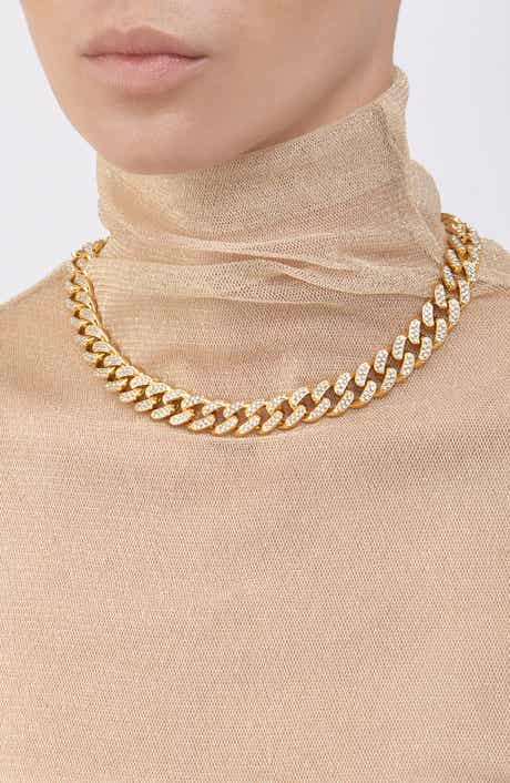 Adornia Pavé CZ Curb Chain Necklace