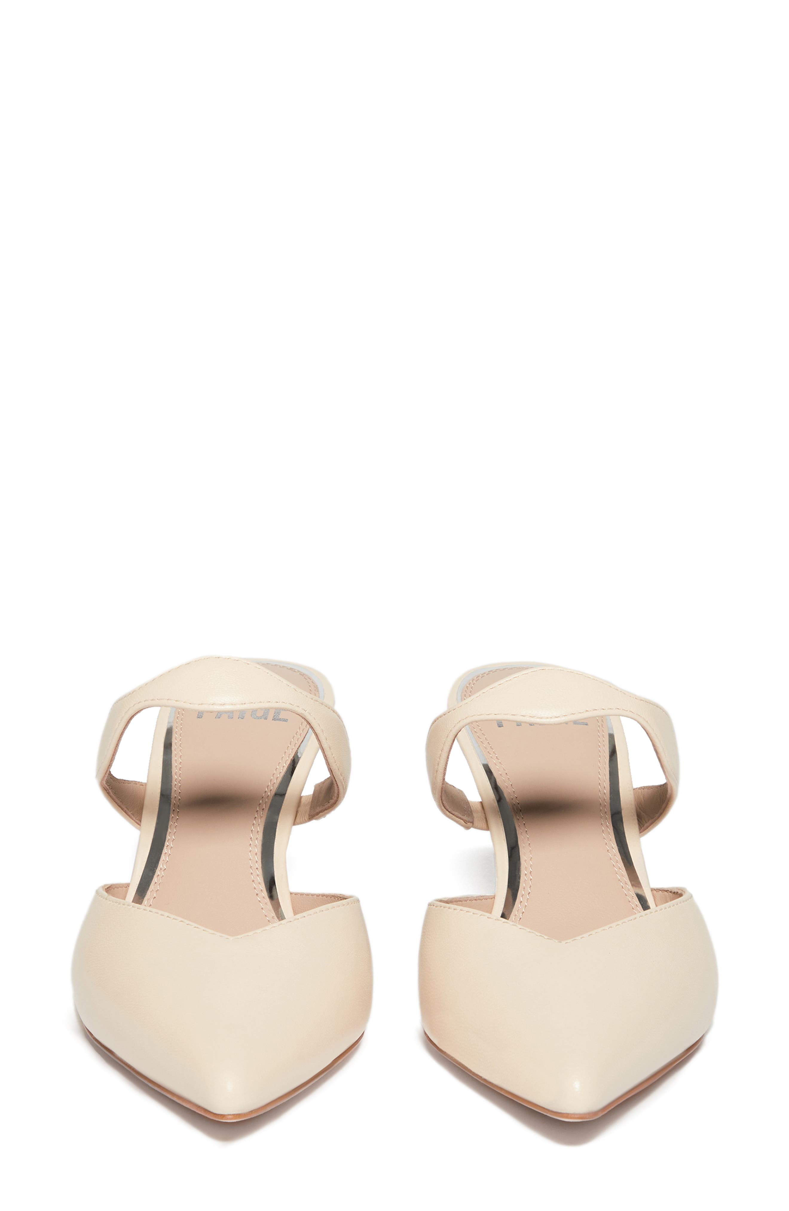 PAIGE Pia Pointed Toe Mule, Alternate, color, Bone