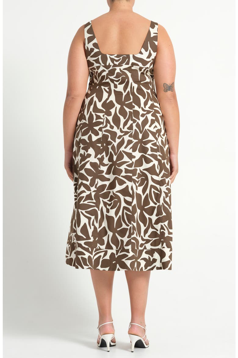 Sylvia Print Sleeveless MIdi Dress, Alternate, color, WILLOWFLORA