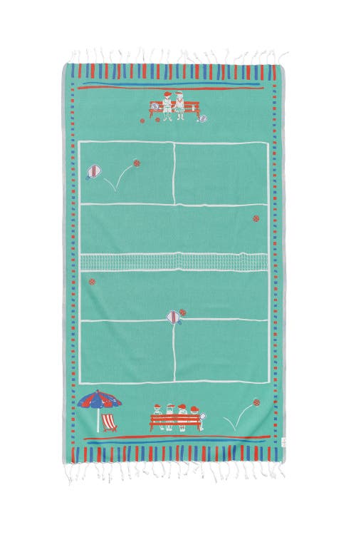 Ramus & Co Oversized 37" X 71" Preppy Turkish Beach Towel By In Blue