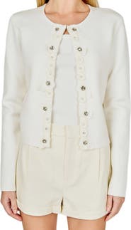 Endless Rose Embellished Floral Appliqué Cardigan