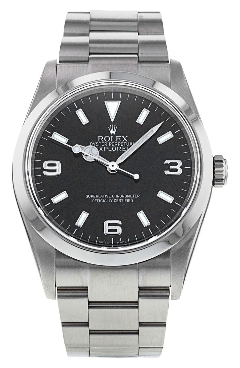 Watchfinder & Co. Rolex Preowned Explorer Automatic Bracelet Watch, 36mm, Main, color,
