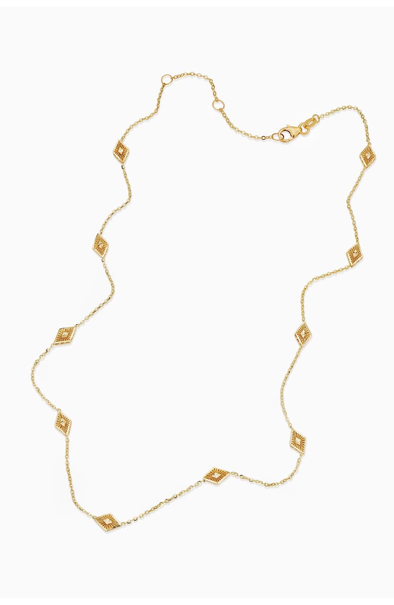 Oradina 14K Yellow Gold Roma Diamond Station Necklace, Alternate, color, 