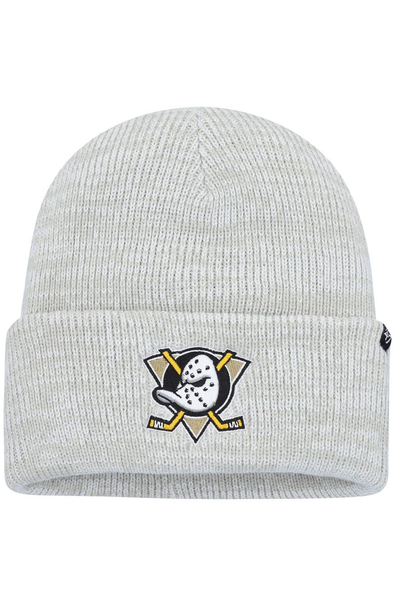 '47 Men's '47 Gray Anaheim Ducks Brain Freeze Cuffed Knit Hat, Main, color, 