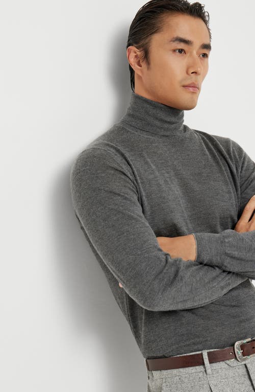 Brunello Cucinelli Cashmere And Silk Lightweight Sweater In Gray