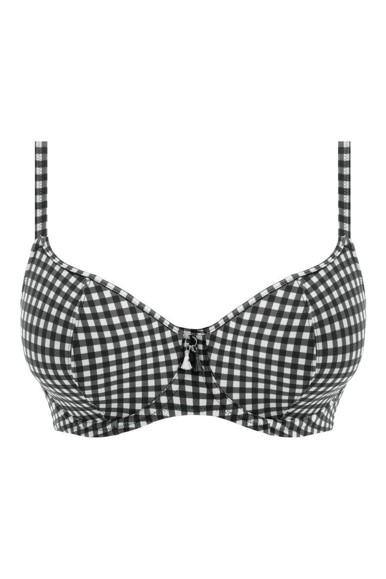 Check In Underwire Sweetheart Bikini Top, Alternate, color, MONOCHROME