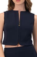 IVONNE Front-Zip Crop Top