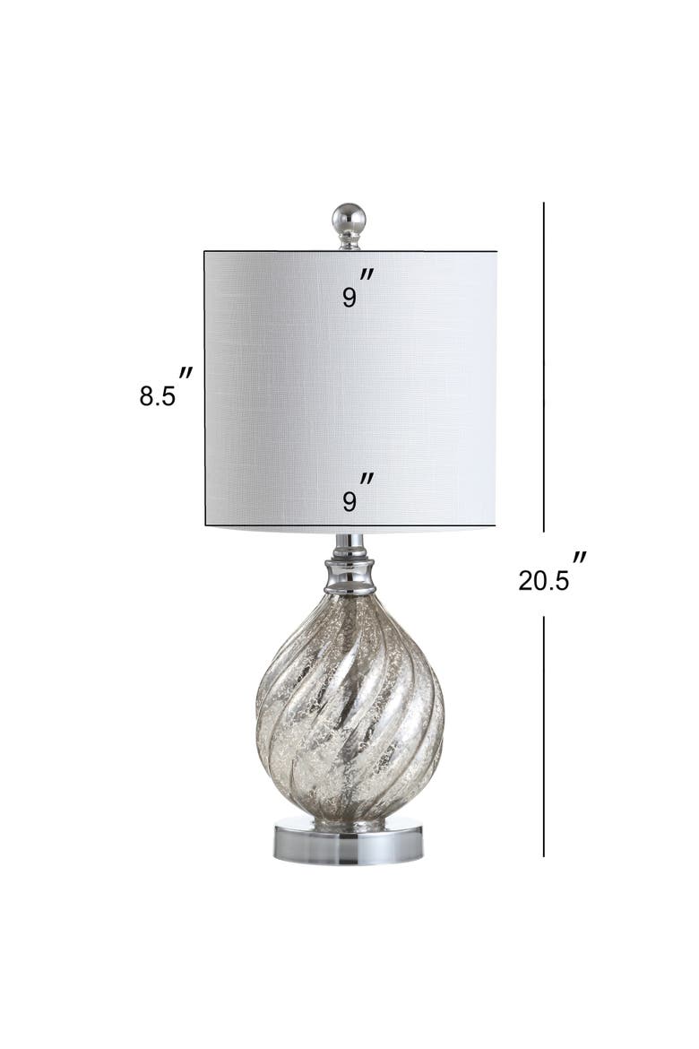 Lawrence Glass/Metal LED Table Lamp, Alternate, color, Mercury Silver