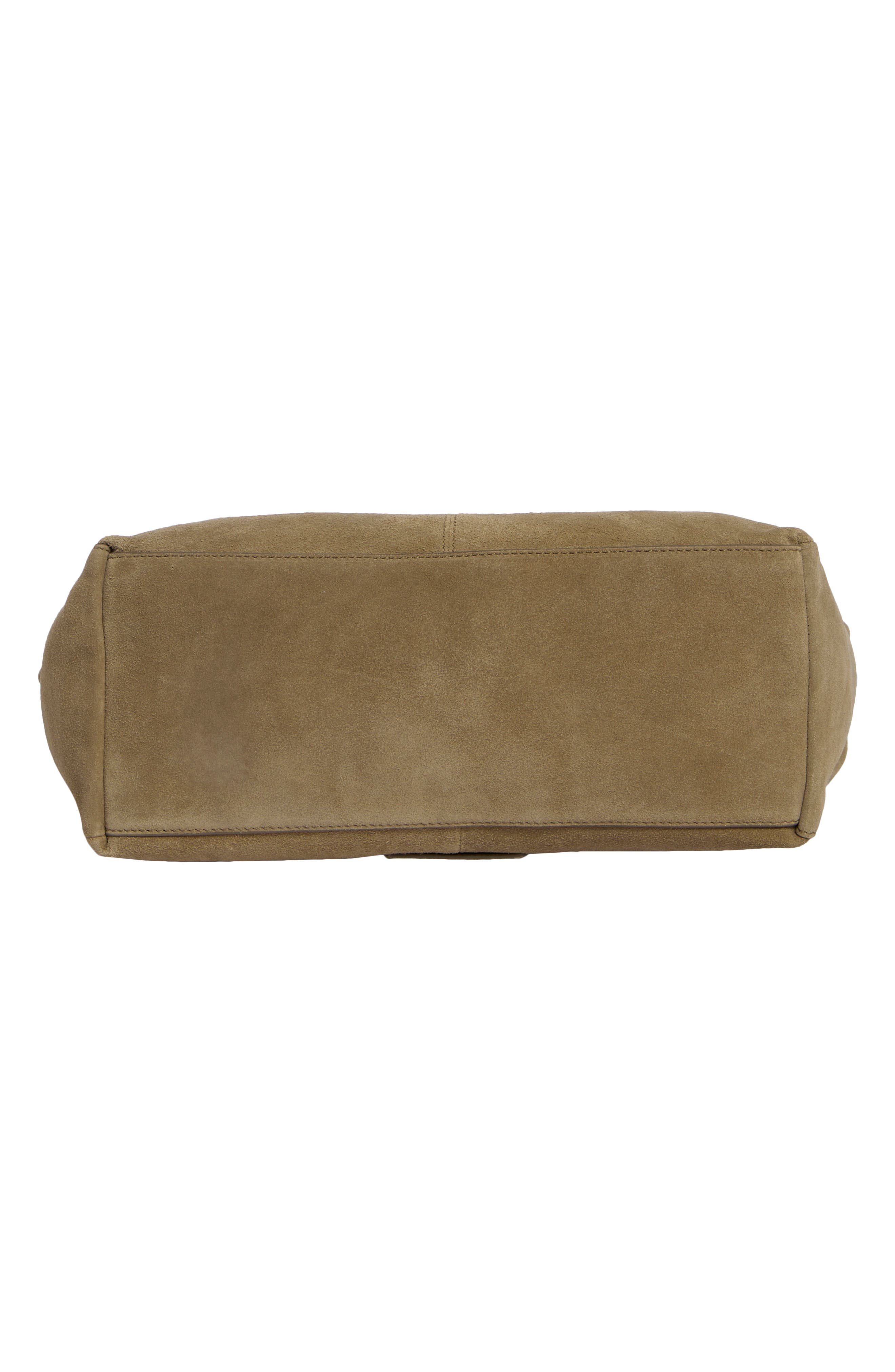 Clem Leather Hobo Bag, Alternate, color, GOLDEN SANDALWOOD COW SUEDE