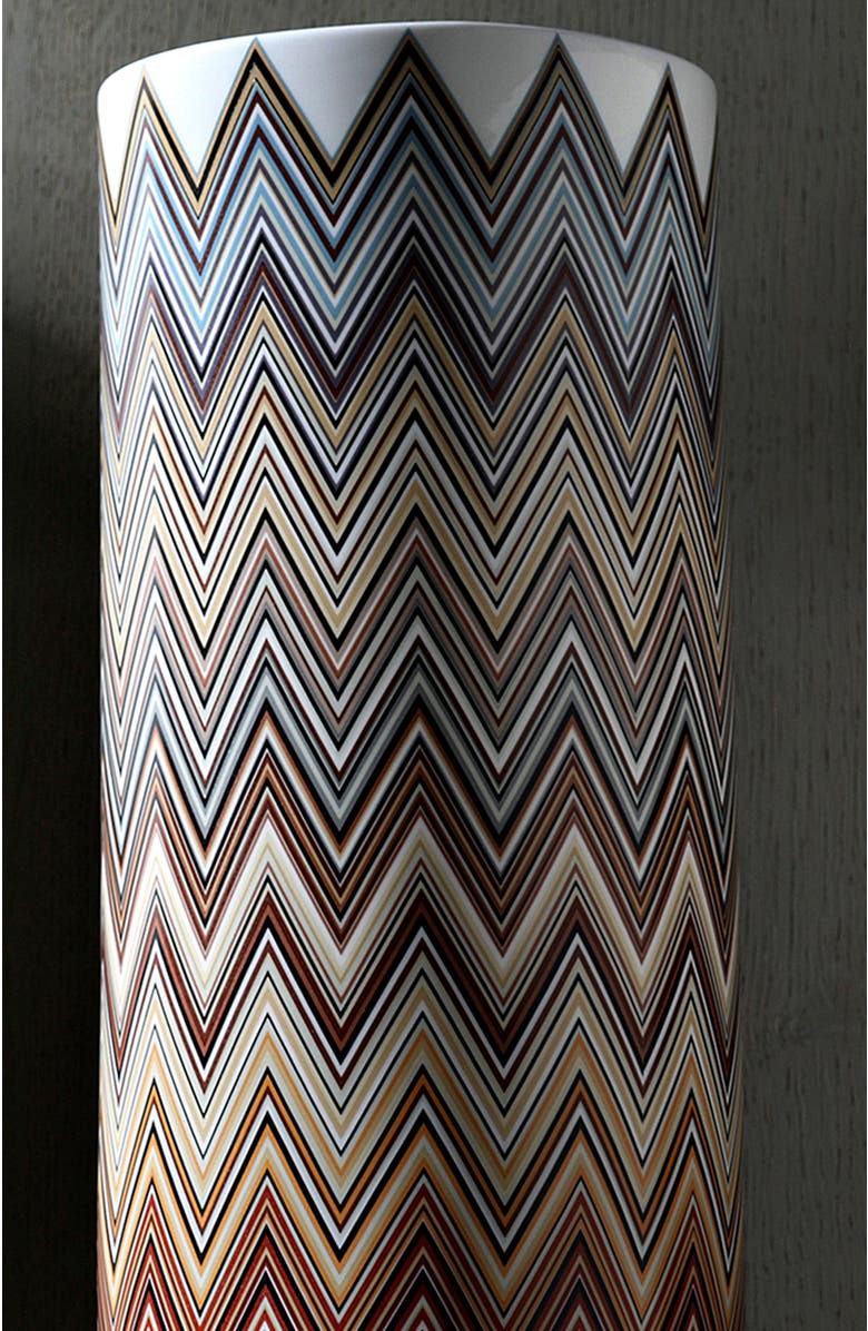 Missoni Home Tableware High Vase Zig Zag Jarris 148 Diam. 6.3", H 14", Alternate, color, Multicolor