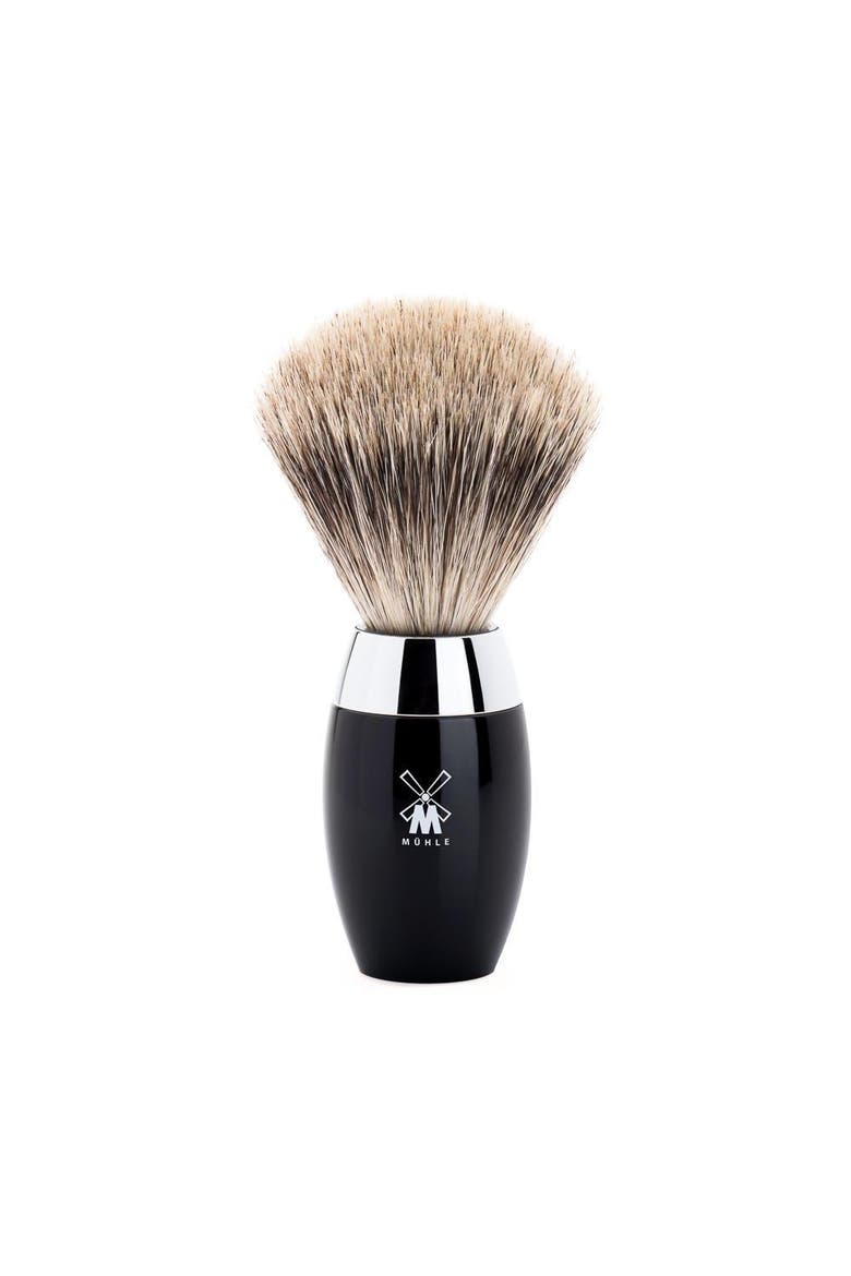 Kosmo Black Fine Badger Shaving Brush, Main, color, Black