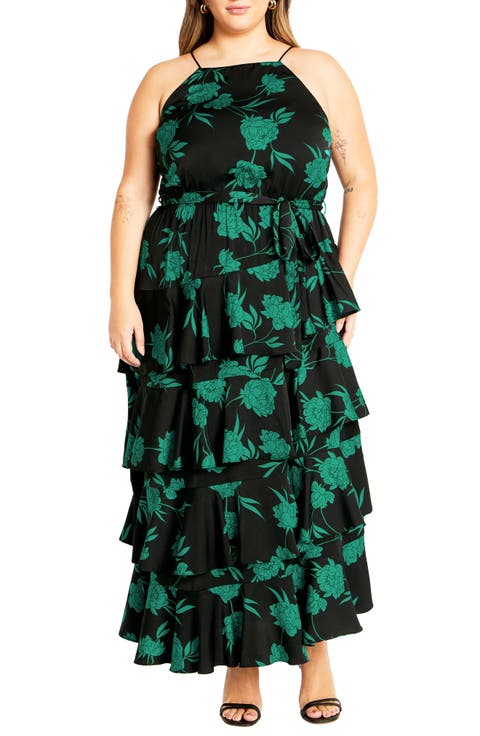 Joelle Tie Belt Maxi Dress (Plus)