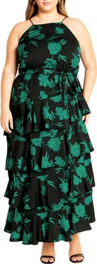 City Chic Joelle Tie Belt Maxi Dress