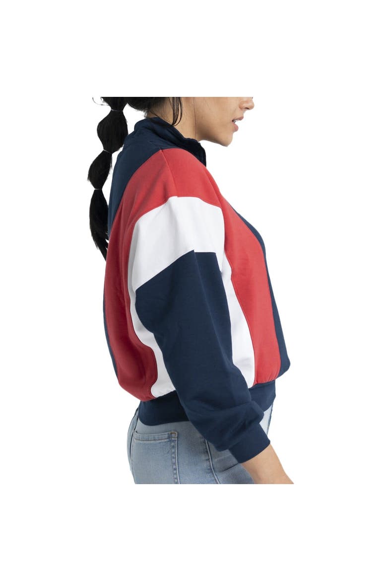 Women's Lusso  Navy Boston Red Sox Malia Quarter-Zip Sweatshirt, Alternate, color, Navy