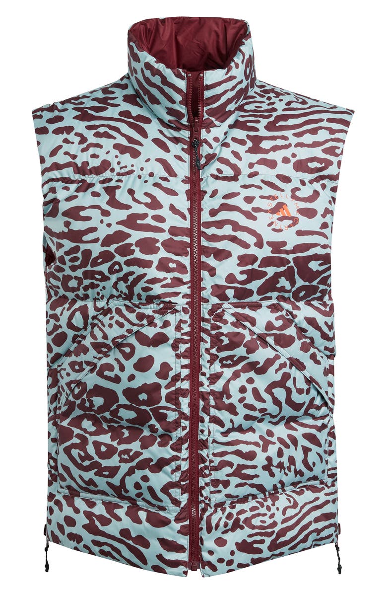 adidas by Stella McCartney Reversible Puffer Vest, Alternate, color, Vapour Green
