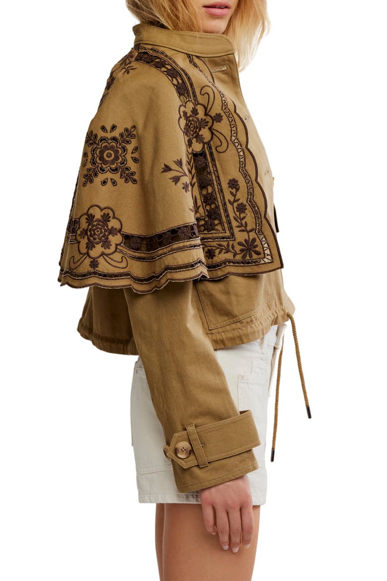 Bali Hideaway Cutwork & Embroidery Cotton Jacket, Alternate, color, OLIVE COMBO