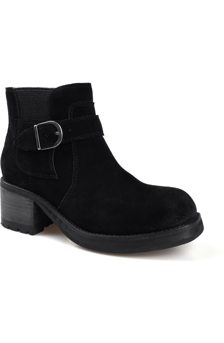 Candie's Crank Chelsea Boot, Main, color, Black Suede