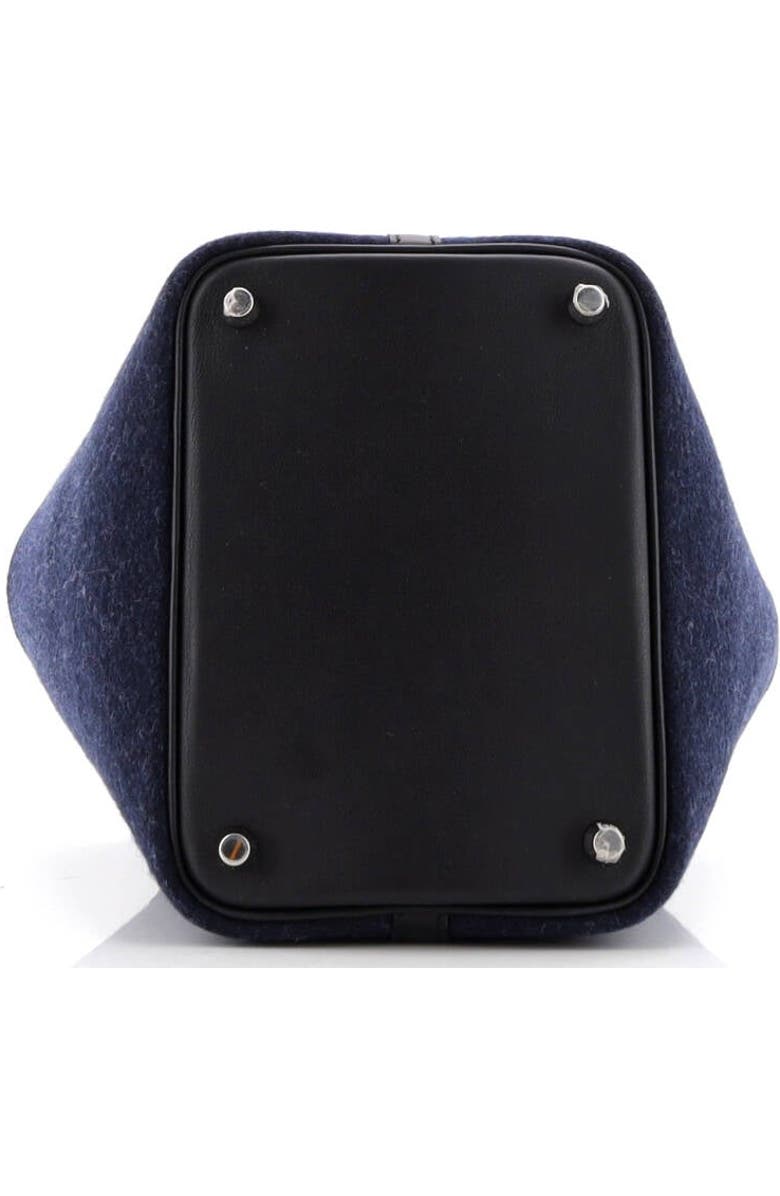 Pre-Owned Hermes Picotin Lock Bag Felt with Leather PM, Alternate, color, Bleu Nuit