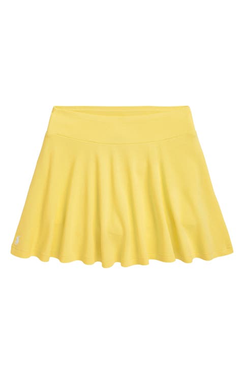 Kids' Pleated Cotton Piqué Tennis Skort