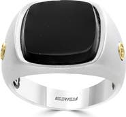 EFFY Sterling Silver Onyx Signet Ring