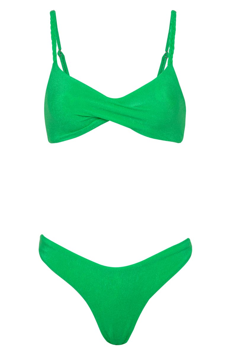 Maaji Parakeet Green Splendour Reversible Bikini Bottoms, Alternate, color,