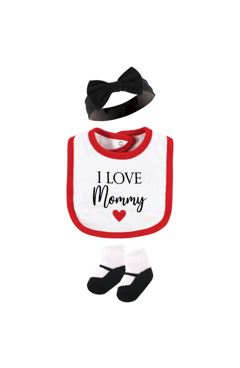 Hudson Baby Soft Cotton Outfit Collection, Alternate, color, Girl Mommy Red Black