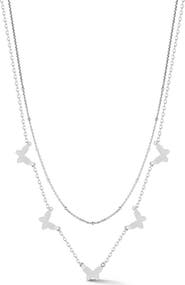 SPHERA MILANO Butterfly Layered Necklace