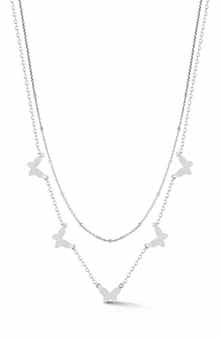 SPHERA MILANO Butterfly Layered Necklace